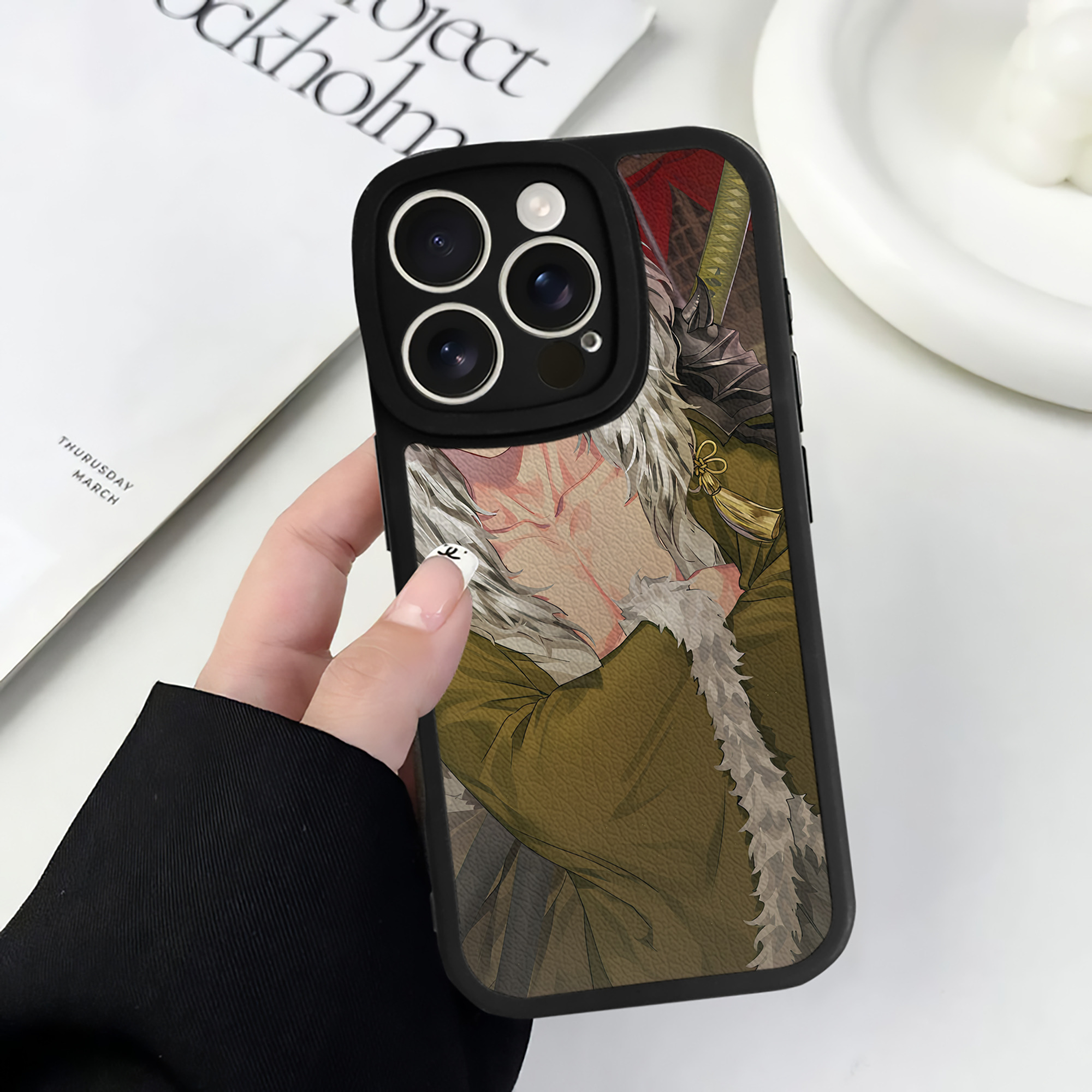 （画像用） ハイキュー!! Haikyu!! 【iPhone 16シリーズ対応】シリコンスマホケース（レザー調） 材質：シリコン